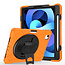 Case2go - Tablet Hoes geschikt voor iPad Air 10.9 (2022) - Hand Strap Armor Case - met handvat en standaard - Oranje