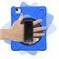 Case2go - Tablet Hoes geschikt voor iPad Air 10.9 (2022) - Hand Strap Armor Case - met handvat en standaard - Blauw