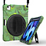 Case2go - Tablet Hoes geschikt voor iPad Air 10.9 (2022) - Hand Strap Armor Case - met handvat en standaard - Camouflage