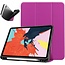 Case2go - Tablet Hoes geschikt voor Apple iPad Air 2022 - 10.9 inch - Tri-Fold Book Case - Apple Pencil Houder - Paars