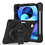 Case2go - Tablet Hoes geschikt voor iPad Air 10.9 (2022) - Hand Strap Armor Case - met handvat en standaard - Zwart