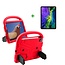 Case2go - Tablet Hoes & Screenprotector geschikt voor iPad Air 2022 - 10.9 inch - Schokbestendige case met handvat - iPad hoes Kinderen - Rood