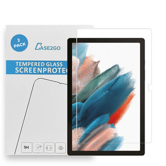 Case2go Tablet screenprotector geschikt voor Samsung Galaxy Tab A8 10.5 (2021) - Case-friendly screenprotector - 2 stuks - Tempered Glass - Transparant