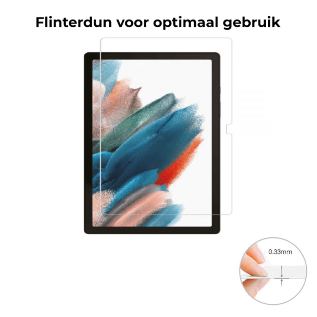 Tablet screenprotector geschikt voor Samsung Galaxy Tab A8 10.5 (2021) - Case-friendly screenprotector - 2 stuks - Tempered Glass - Transparant