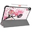 Case2go - Tablet Hoes & Screenprotector voor Apple iPad Air 2022 - 10.9 inch - Tri-Fold Book Case - Met Auto Sleep/Wake functie - Flower Fee