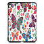 Case2go - Tablet Hoes & Screenprotector voor Apple iPad Air 2022 - 10.9 inch - Tri-Fold Book Case - Met Auto Sleep/Wake functie - Vlinders