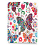 Case2go - Tablet Hoes & Screenprotector voor Apple iPad Air 2022 - 10.9 inch - Tri-Fold Book Case - Met Auto Sleep/Wake functie - Vlinders