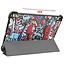 Case2go - Tablet Hoes & Screenprotector voor Apple iPad Air 2022 - 10.9 inch - Tri-Fold Book Case - Met Auto Sleep/Wake functie - Graffiti