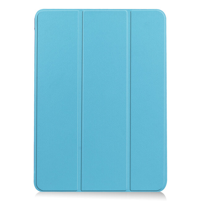Case2go - Tablet Hoes & Screenprotector voor Apple iPad Air 2022 - 10.9 inch - Tri-Fold Book Case - Met Auto Sleep/Wake functie - Licht Blauw