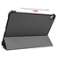 Case2go - Tablet Hoes & Screenprotector voor Apple iPad Air 2022 - 10.9 inch - Tri-Fold Book Case - Met Auto Sleep/Wake functie - Grijs