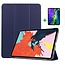 Case2go - Tablet Hoes & Screenprotector voor Apple iPad Air 2022 - 10.9 inch - Tri-Fold Book Case - Met Auto Sleep/Wake functie - Donker Blauw