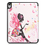 Case2go - Tablet Hoes geschikt voor Apple iPad Air 2022 - 10.9 inch - Tri-Fold Book Case - Apple Pencil Houder - Flower Fairy