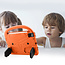 Case2go - Tablet Hoes geschikt voor Apple iPad Air 11 (2024) / Apple iPad Air 10.9 (2022) - Schokbestendige case met handvat - Sparrow Kids Cover - Oranje