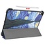 Case2go - Tablet hoes geschikt voor iPad Air 2022 - 10.9 Inch - Tri fold Book Case - Met Auto Sleep/wake functie - Sterrenhemel