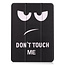 Case2go - Tablet hoes geschikt voor iPad Air 2022 - 10.9 Inch - Tri fold Book Case - Met Auto Sleep/wake functie - Don't Touch Me