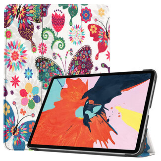 Case2go Case2go - Tablet hoes geschikt voor Apple iPad Air 11 (2024) / Apple iPad Air 10.9 (2022) - Tri fold Book Case - Met Auto Sleep/wake functie - Vlinders