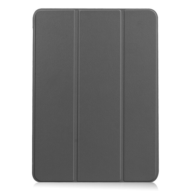 Case2go - Tablet hoes geschikt voor Apple iPad Air 11 (2024) / Apple iPad Air 10.9 (2022) - Tri fold Book Case - Met Auto Sleep/wake functie - Grijs