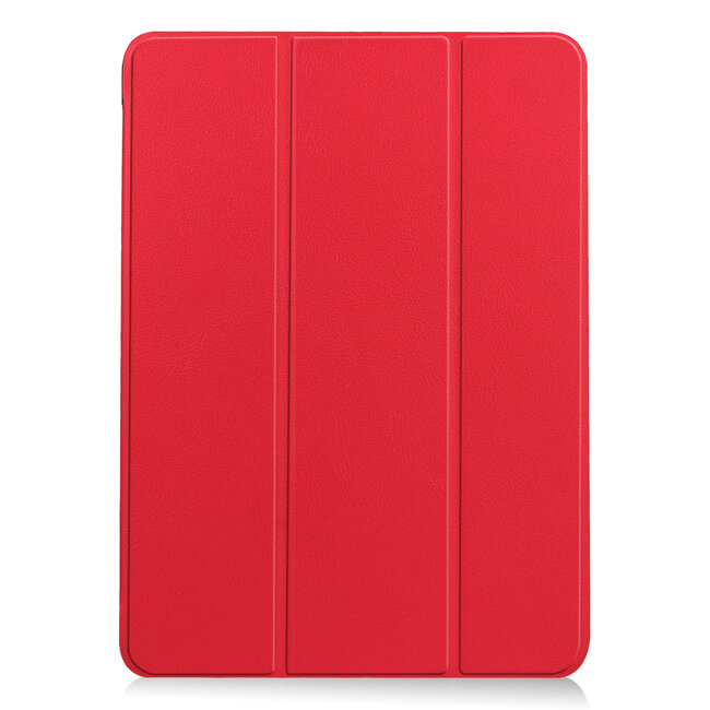 Case2go - Tablet hoes geschikt voor Apple iPad Air 11 (2024) / Apple iPad Air 10.9 (2022) - Tri fold Book Case - Met Auto Sleep/wake functie - Rood