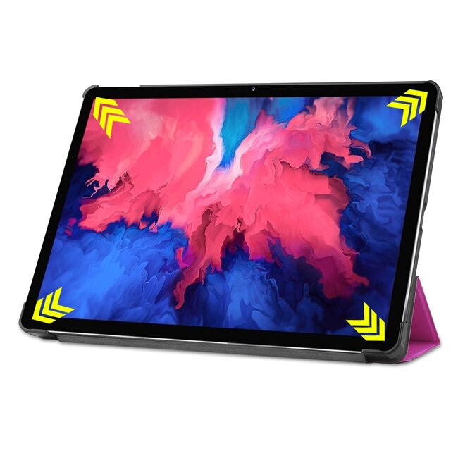 Tablet hoes & Screenprotector geschikt voor Lenovo Tab P11 - 11 Inch - Auto Wake/Sleep functie - Paars