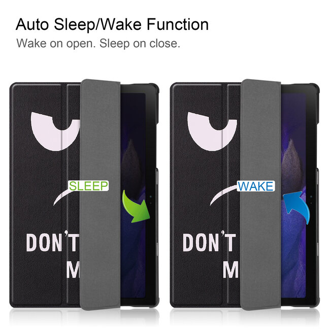 Tablet hoes & Screenprotector geschikt voor Samsung Galaxy Tab A8 - 10.5 Inch - Auto Wake/Sleep functie - Don't Touch Me