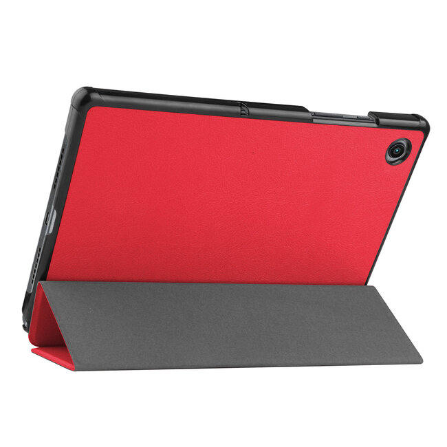 Tablet hoes & Screenprotector geschikt voor Samsung Galaxy Tab A8 - 10.5 Inch - Auto Wake/Sleep functie - Rood