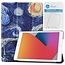 Tablet hoes & 2-Pack Screenprotector geschikt voor iPad 2021 / 2020 / 2019 - 10.2 Inch - Auto Wake/Sleep functie - Sterrenhemel