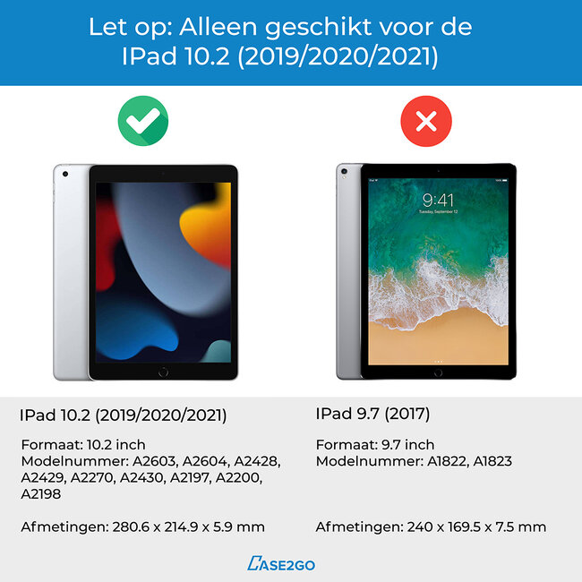 Tablet hoes & 2-Pack Screenprotector geschikt voor iPad 2021 / 2020 / 2019 - 10.2 Inch - Auto Wake/Sleep functie - Sterrenhemel