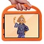 Case2go - Tablet Hoes & Screenprotector geschikt voor iPad Air 2022 - 10.9 inch - Schokbestendige case met handvat - iPad hoes Kinderen - Oranje