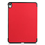 Case2go - Tablet hoes geschikt voor iPad Air 2022 - 10.9 Inch - Tri fold Book Case - Met Auto Sleep/wake functie - Rood