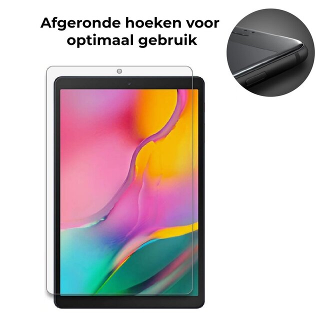 Tablet screenprotector geschikt voor Samsung Galaxy Tab A 10.1 (2019) - Case-friendly screenprotector - 2 stuks - Tempered Glass - Transparant
