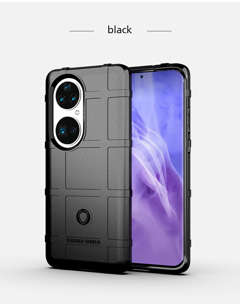Hoesje voor Huawei P50 Pro - Beschermende hoes - Back Cover - TPU Case - Zwart afbeelding