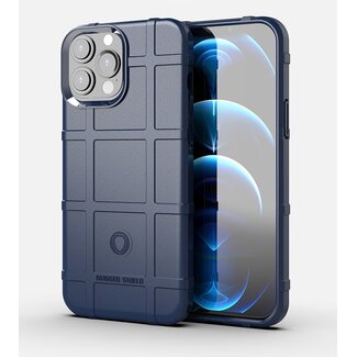 Case2go Hoesje voor iPhone 13 Pro Max - Beschermende hoes - Back Cover - TPU Case - Blauw