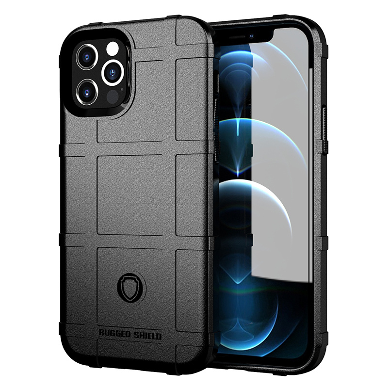Hoesje voor iPhone 12 Pro - Beschermende hoes - Back Cover - TPU Case - Zwart afbeelding