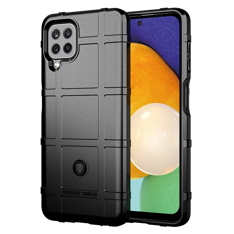 Hoesje voor Samsung Galaxy A22 (4G) - Beschermende hoes - Back Cover - TPU Case - Zwart afbeelding