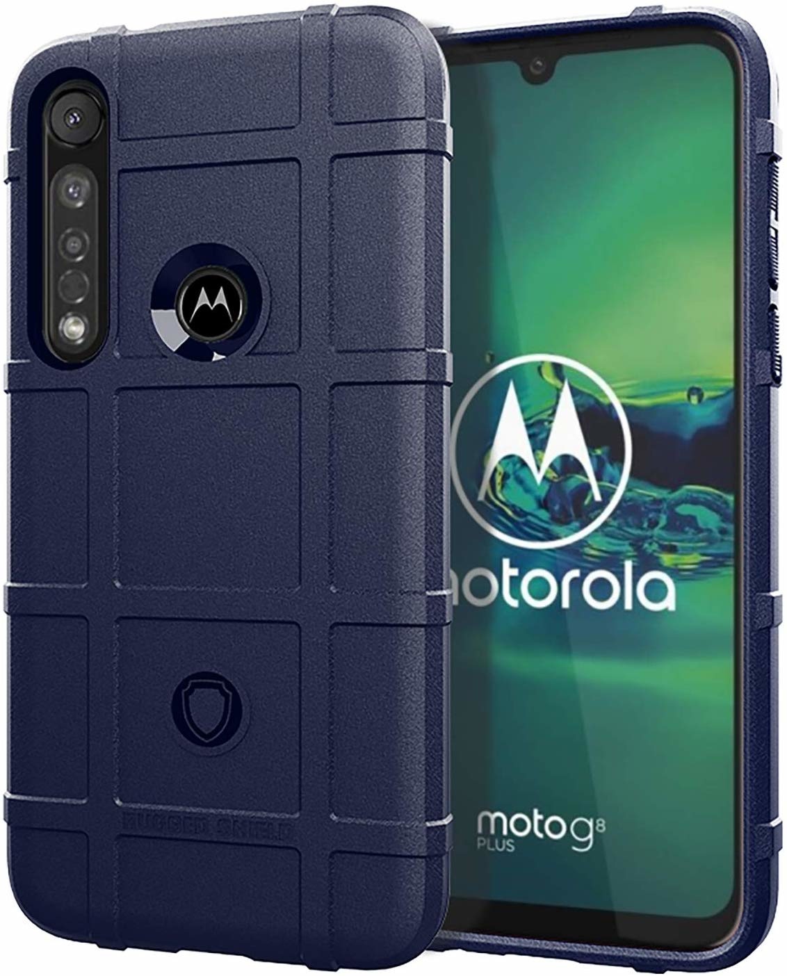 Hoesje voor Motorola Moto G8 Plus Case - Heavy Armor TPU Case - Blauw afbeelding