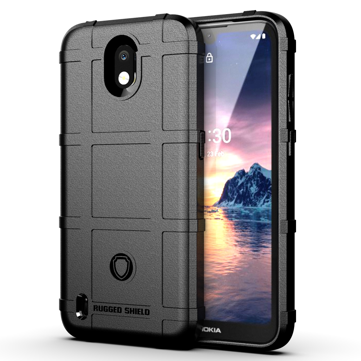 Hoesje voor Nokia 1.3 - Beschermende hoes - Back Cover - TPU Case - Zwart afbeelding