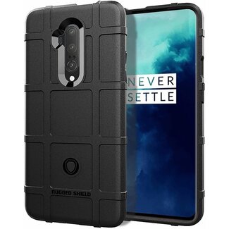 Case2go Hoesje voor OnePlus 7t Pro hoesje - Beschermende hoes - Back Cover - TPU Case - Zwart