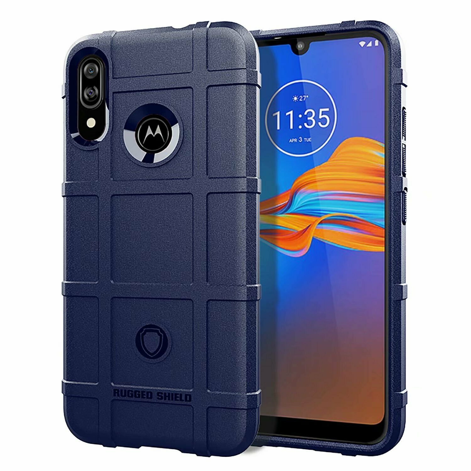 Hoesje voor Motorola Moto E6 Plus - Beschermende hoes - Back Cover - TPU Case - Blauw afbeelding
