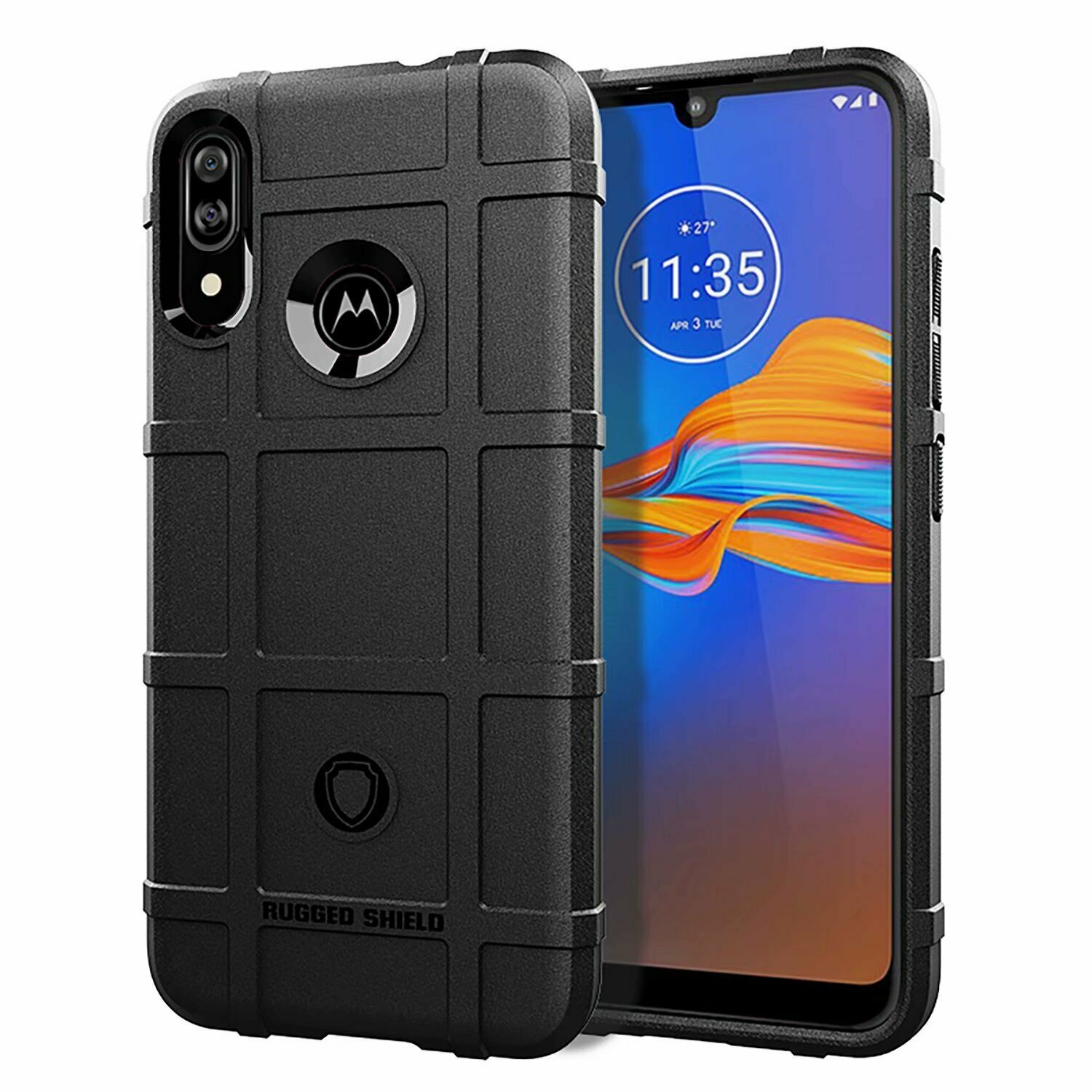 Hoesje voor Motorola Moto E6 Plus - Beschermende hoes - Back Cover - TPU Case - Zwart afbeelding