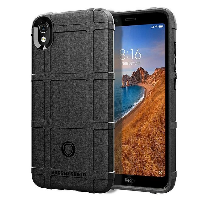 Hoesje voor Xiaomi Redmi 7A - Beschermende hoes - Back Cover - TPU Case - Zwart