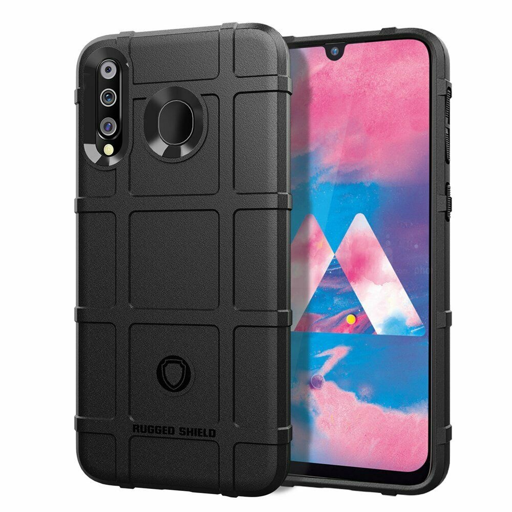 Hoesje voor Samsung Galaxy M30 - Beschermende hoes - Back Cover - TPU Case - Zwart afbeelding