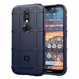 Case2go Hoesje voor Nokia 4.2 - Beschermende hoes - Back Cover - TPU Case - Blauw