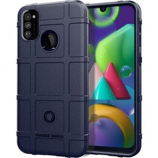 Case2go Hoesje voor Samsung Galaxy M21 - Beschermende hoes - Back Cover - TPU Case - Blauw