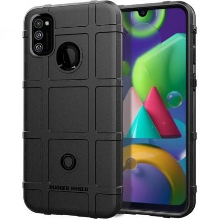 Hoesje voor Samsung Galaxy M21 - Beschermende hoes - Back Cover - TPU Case - Zwart afbeelding