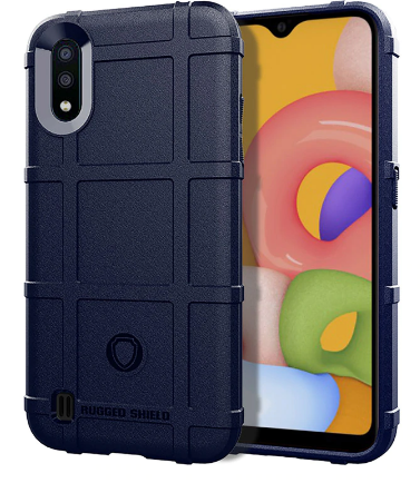 Hoesje voor Samsung Galaxy A01 - Beschermende hoes - Back Cover - TPU Case - Blauw afbeelding