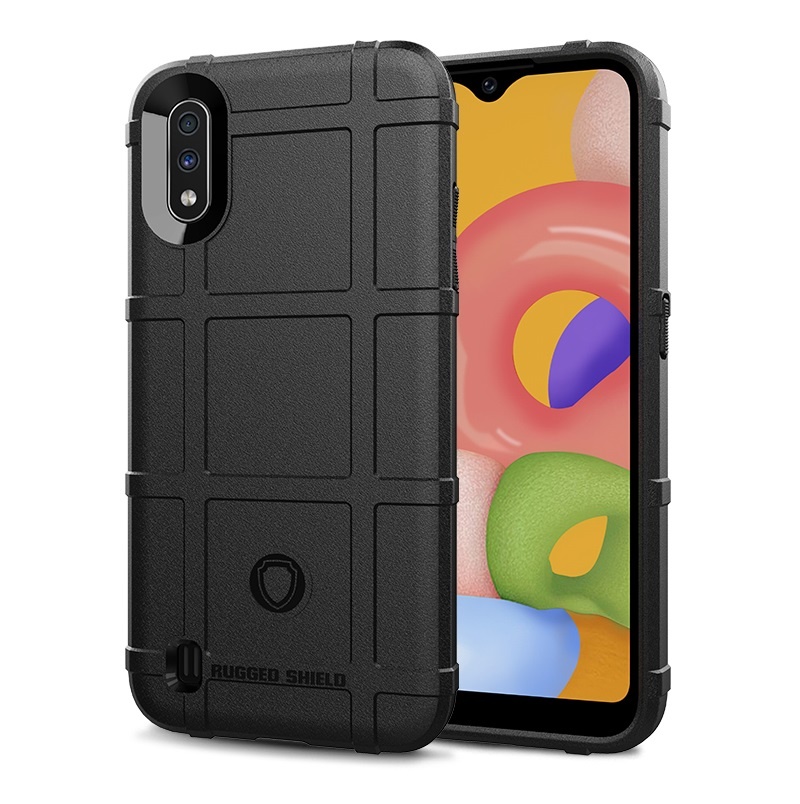 Hoesje voor Samsung Galaxy A01 - Beschermende hoes - Back Cover - TPU Case - Zwart afbeelding