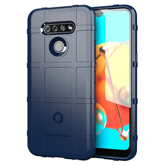 Case2go Hoesje voor LG K50s - Beschermende hoes - Back Cover - TPU Case - Blauw