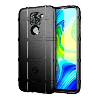 Case2go Hoesje voor Xiaomi Redmi Note 9 - Beschermende hoes - Back Cover - TPU Case - Zwart