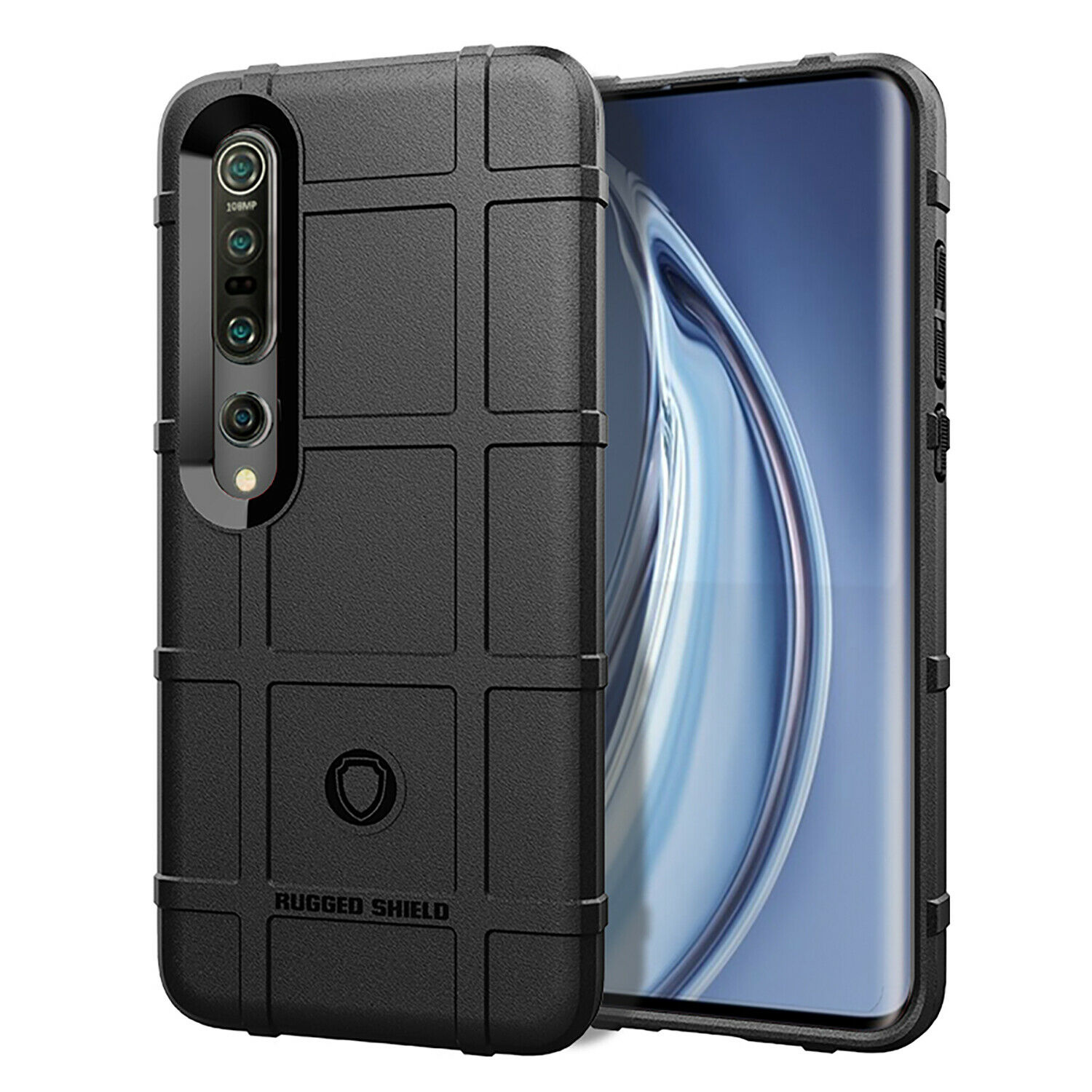 Hoesje voor Xiaomi Mi 10 - Beschermende hoes - Back Cover - TPU Case - Zwart afbeelding