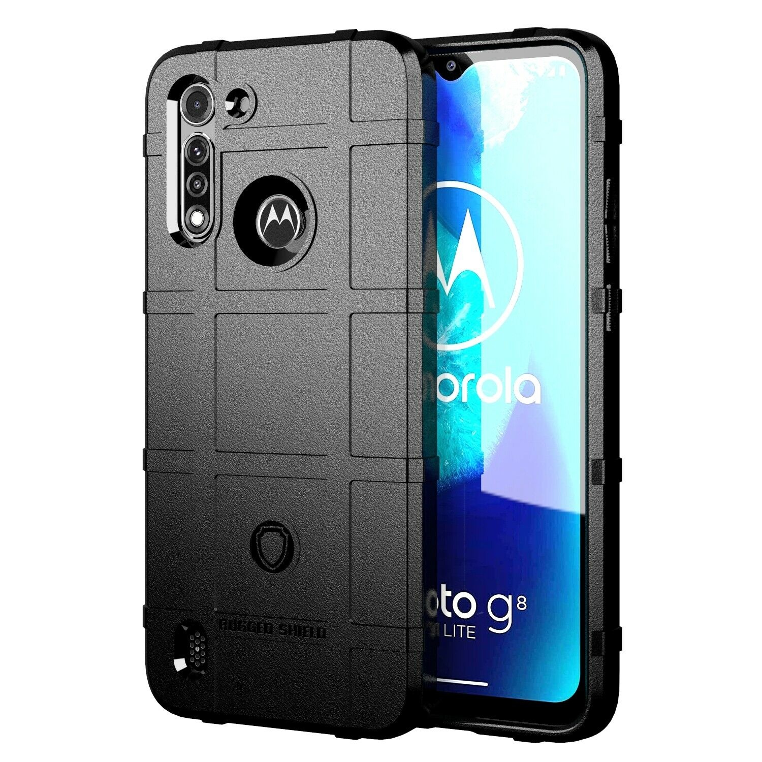 Hoesje voor Motorola Moto E6s - Beschermende hoes - Back Cover - TPU Case - Zwart afbeelding